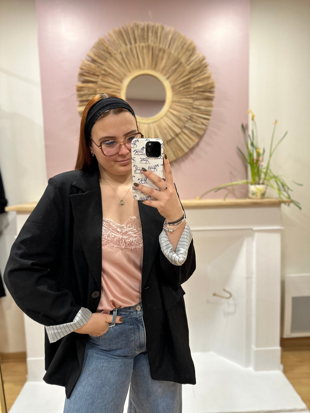 Blazer femme grande taille noir coupe droite – Miss Koko – Miss Caprice