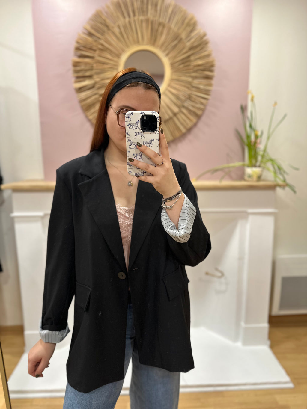 Blazer femme grande taille noir coupe droite – Miss Koko – Miss Caprice
