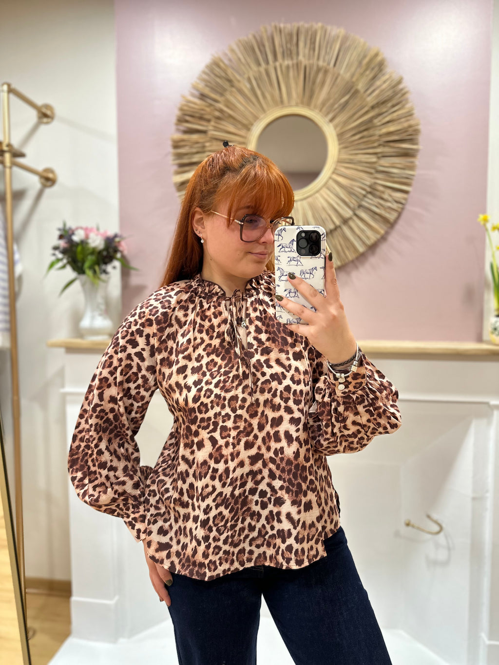Blouse fluide à motif léopard femme – Nathael Paris – Miss Caprice