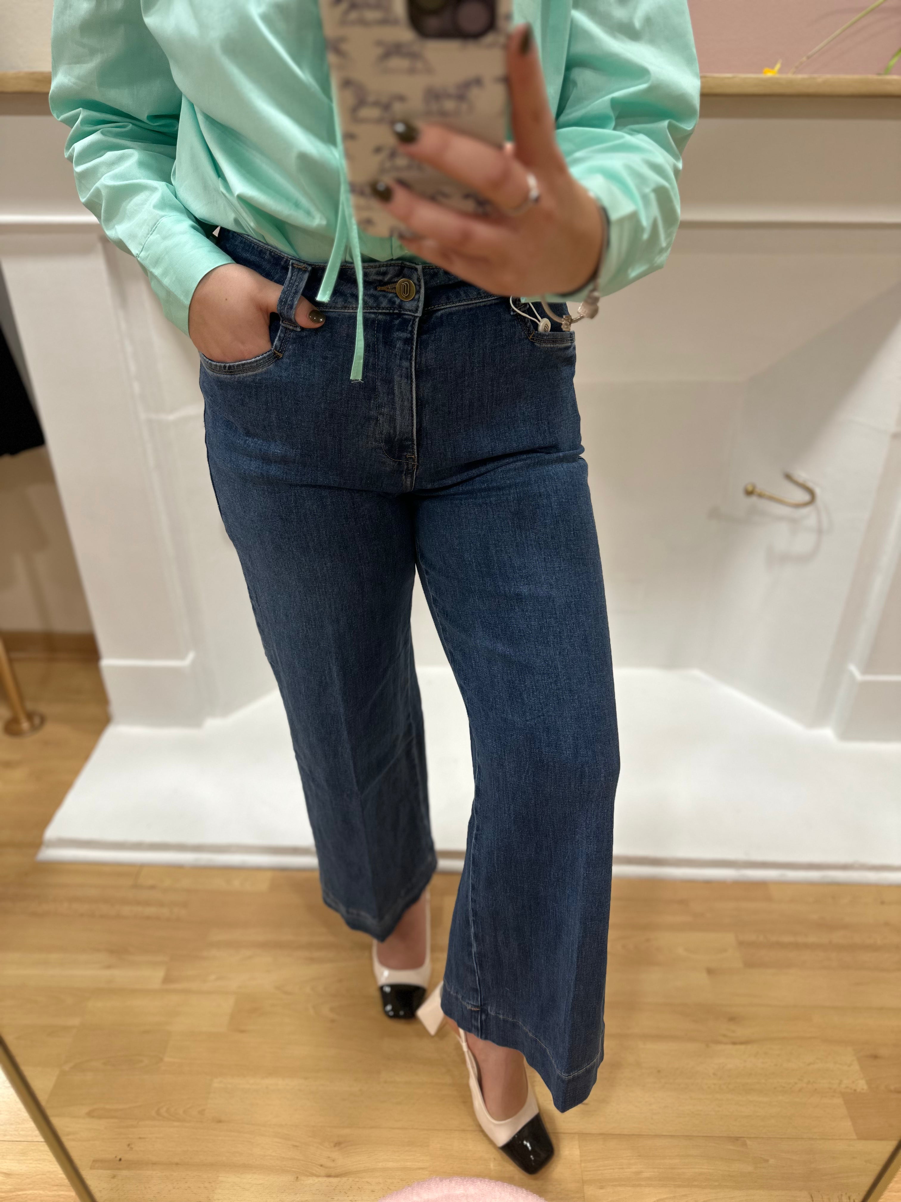 Jean femme ankle wide grande taille denim brut – Oraije – Miss Caprice