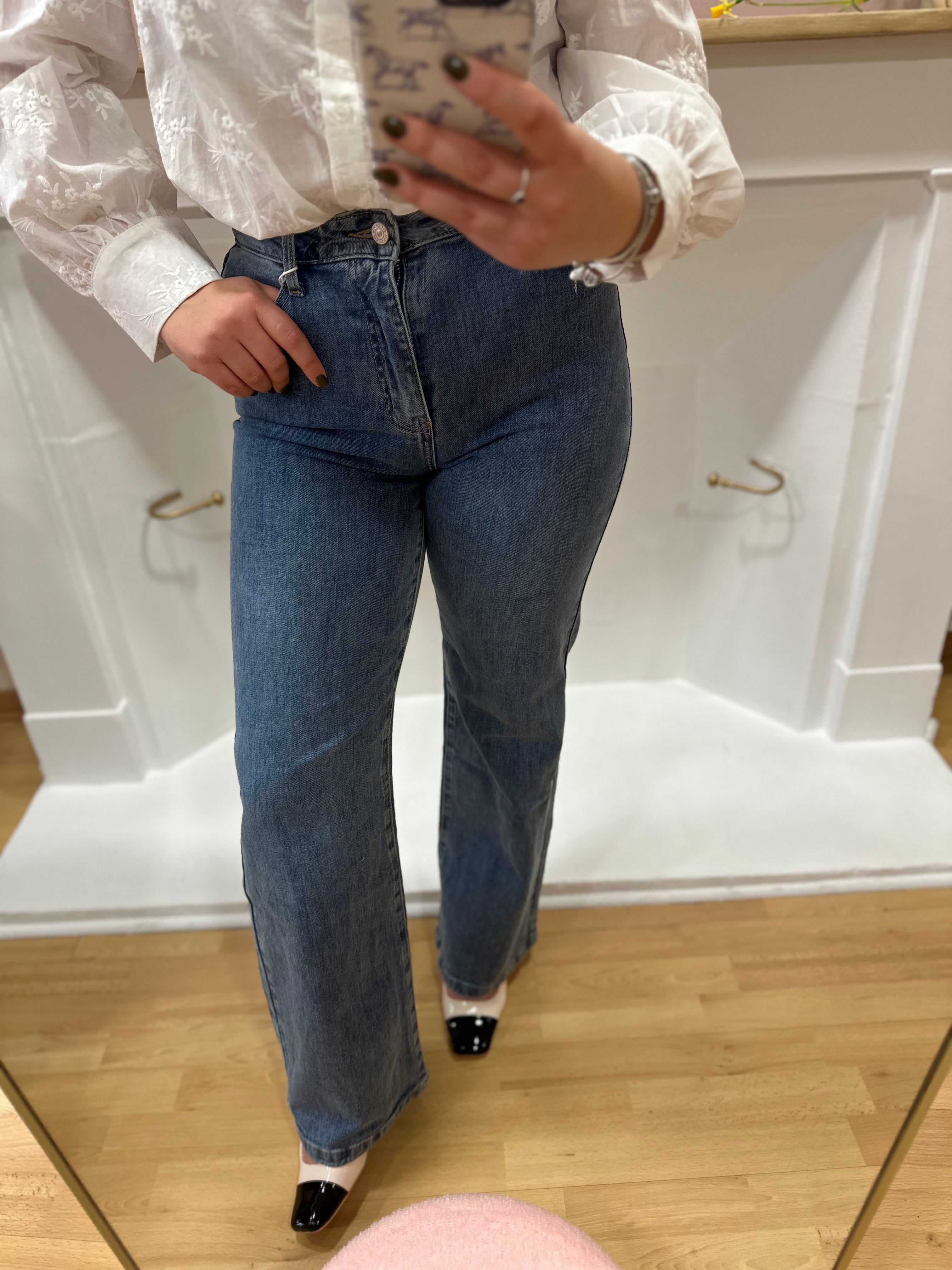 Jean wide femme brut taille haute – Oraije – Miss Caprice