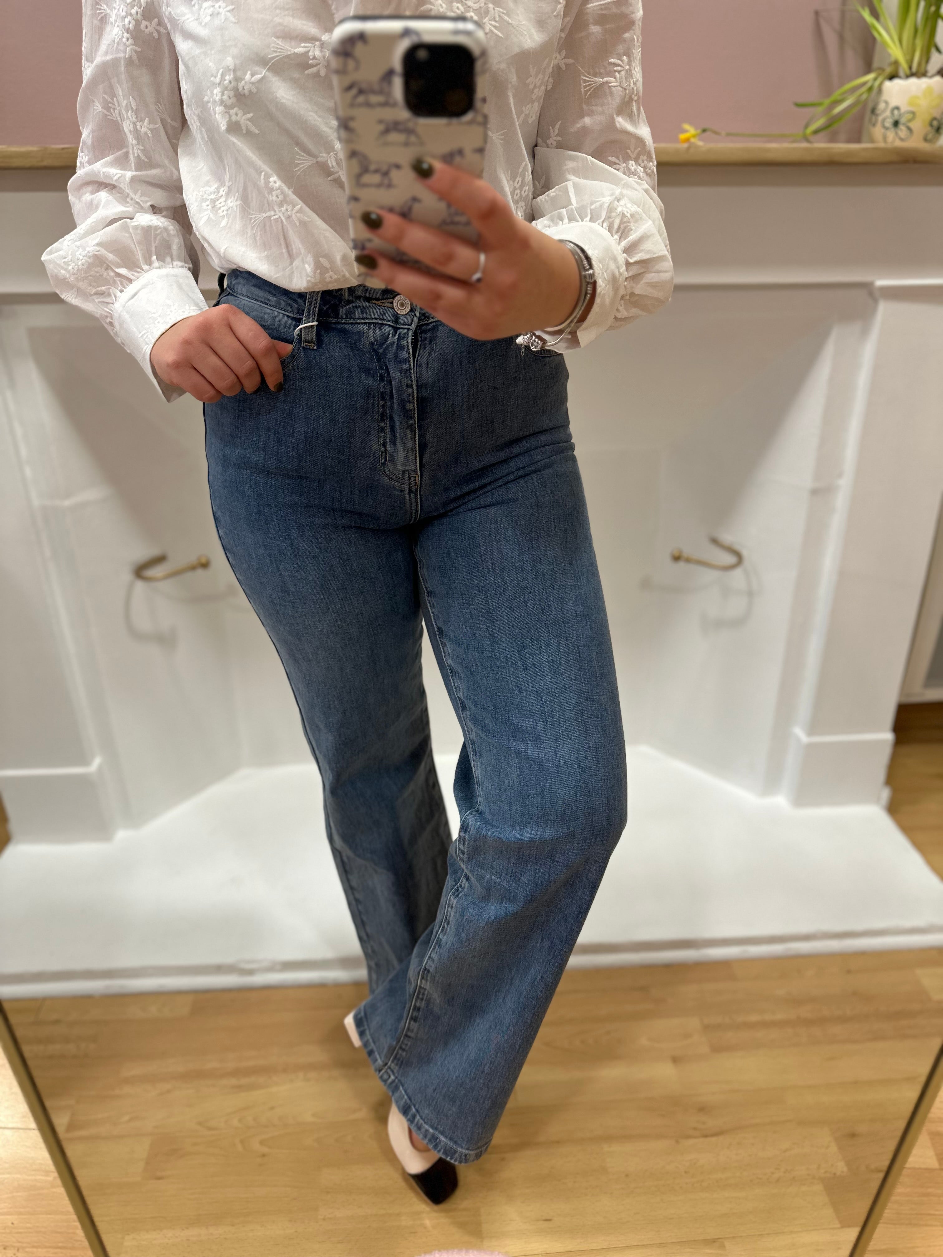 Jean wide femme brut taille haute – Oraije – Miss Caprice